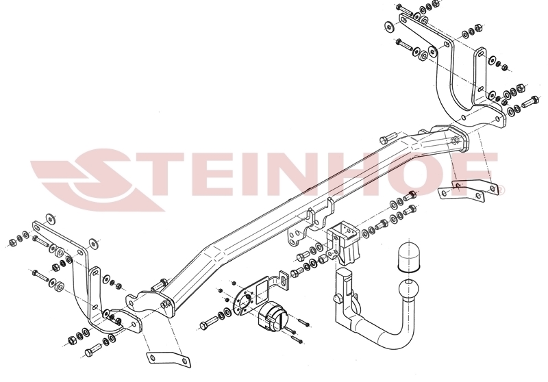 Vertikalna vlečna kljuka Peugeot 308 SW - karavan - od 03/2014